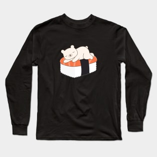 Cute Polar Bear Sushi T-Shirt Long Sleeve T-Shirt